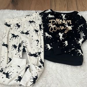 Kids unicorn pajamas set